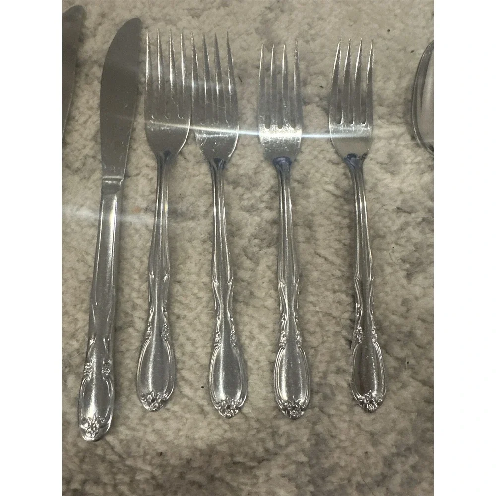 11‎ PCs Superior Stainless USA CHAPEL HILL Flatware Set vintage stainless steel